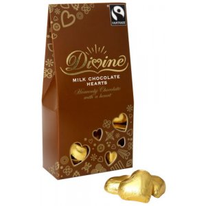 Divine Milk Chocolate Hearts 125g